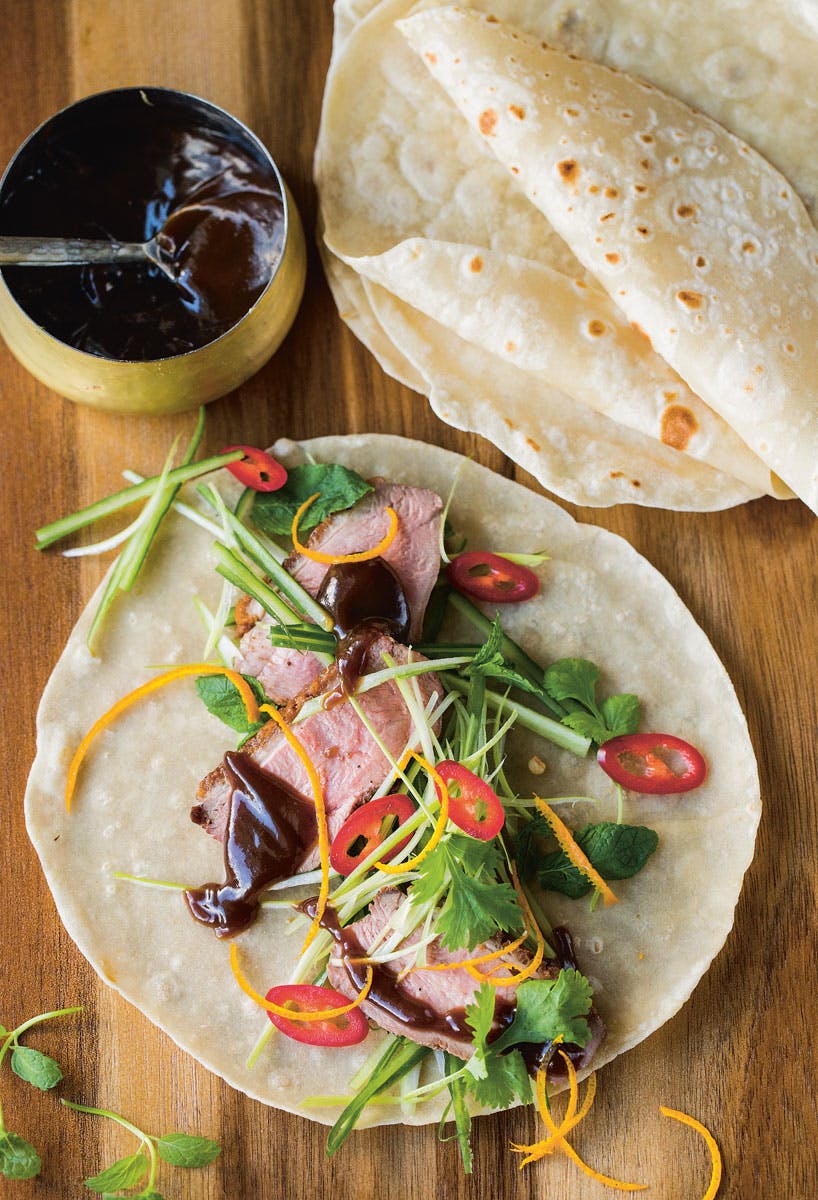 Fredag: Kinesiske pannekaker med sprøstekt and à la «crispy duck»